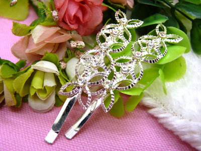 喜芙发饰韩国头饰发饰流行美丽繁花春水发夹对夹边夹刘海夹-4号C4-1-3