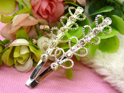 喜芙发饰韩国头饰发饰流行美丽繁花春水发夹对夹边夹刘海夹-4号C4-1-3