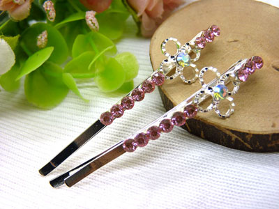 喜芙发饰韩国头饰发饰流行美丽繁花春水发夹对夹边夹刘海夹-3号C4-1-3