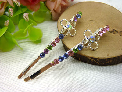 喜芙发饰韩国头饰发饰流行美丽繁花春水发夹对夹边夹刘海夹-3号C4-1-3