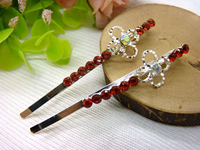 喜芙发饰韩国头饰发饰流行美丽繁花春水发夹对夹边夹刘海夹-3号C4-1-3