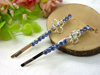 喜芙发饰韩国头饰发饰流行美丽繁花春水发夹对夹边夹刘海夹-3号C4-1-3