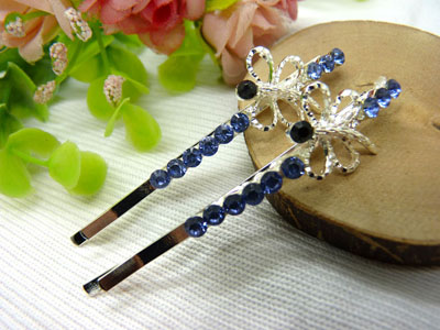 喜芙发饰韩国头饰发饰流行美丽繁花春水发夹对夹边夹刘海夹-3号C4-1-3