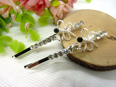 喜芙发饰韩国头饰发饰流行美丽繁花春水发夹对夹边夹刘海夹-3号C4-1-3