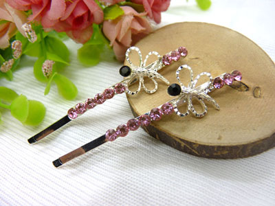 喜芙发饰韩国头饰发饰流行美丽繁花春水发夹对夹边夹刘海夹-3C4-1-3