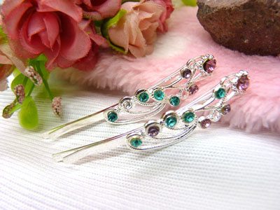 喜芙发饰韩国头饰发饰流行美丽繁花春水发夹对夹边夹刘海夹-10号C4-1-3