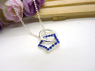 新款玫瑰银水钻项链女钛钢短款锁骨链配饰颈链c5-2-3