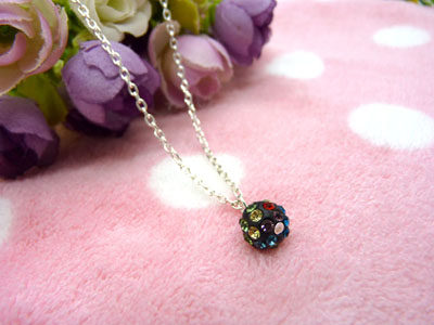 新款玫瑰银水钻项链女钛钢短款锁骨链配饰颈链c5-2-3