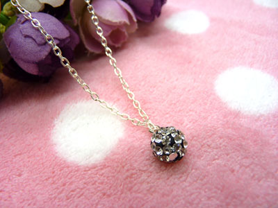 新款玫瑰银水钻项链女钛钢短款锁骨链配饰颈链C5-2-3