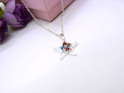 新款玫瑰银水钻项链女钛钢短款锁骨链配饰颈链c5-2-3