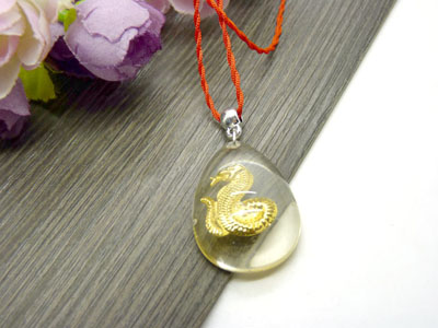 水晶镶金项坠十二生肖 项链吊坠C3-3-4