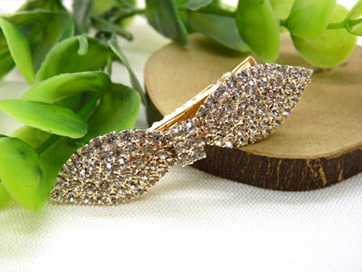 新款满水钻顶夹头饰发饰 珍珠闪钻发夹边夹 鸭弹簧夹B9-1-2