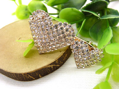 新款满水钻顶夹头饰发饰 珍珠闪钻发夹边夹 弹簧夹B9-1-2