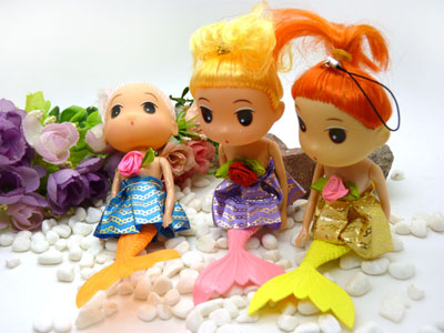 家家芭芘娃娃真眼美人鱼芭比娃娃儿童模型玩具女孩最爱B23-3-2