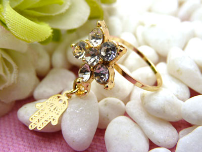 女款式指环 金色戒指 复古风女士宝石戒指 百搭款指环