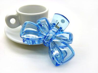 韩国 摔不断树脂镂空蝴蝶结发抓夹盘发发饰 洗澡发夹-9060---C6-3-6