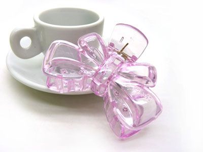 韩国 摔不断树脂镂空蝴蝶结发抓夹盘发发饰 洗澡发夹-9060---C6-3-6