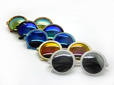 彩色太子镜圆形反光墨镜 圆框男士复古太阳镜 潮女款太阳眼镜-527-10
