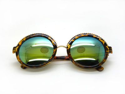 彩色太子镜圆形反光墨镜 圆框男士复古太阳镜 潮女款太阳眼镜-527-10