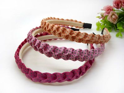 韩国进口正品发箍麻花编织拉花布质彩带发卡发饰压发卡C4-1-3