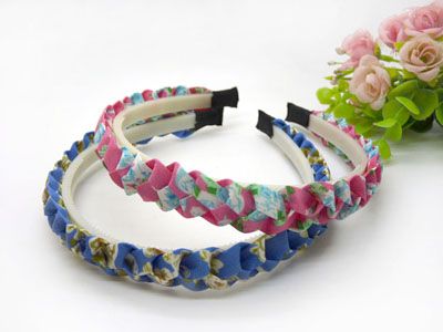 韩国进口正品发箍麻花编织拉花布质彩带发卡发饰压发卡C4-1-3