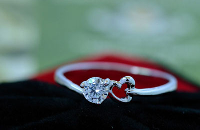 韩国韩版指环 仿真结婚钻石戒指 潮女饰品婚戒 送戒指盒珠联璧合 -14号