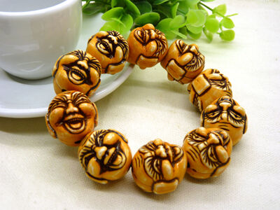 正品印度纯天然老料顺纹小叶紫檀精细雕刻貔貅佛珠手串