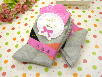 自产自销正版阿伊诺彩棉精品卡通纯棉袜中筒春秋冬季潮款八B33-4-3