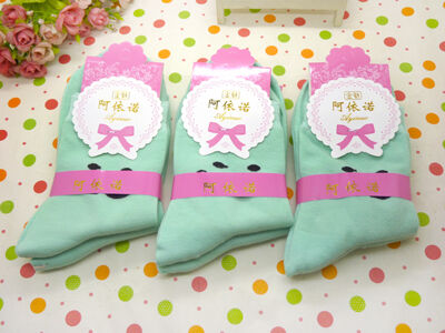 自产自销正版阿伊诺彩棉精品卡通纯棉袜中筒春秋冬季潮款八B33-4-3