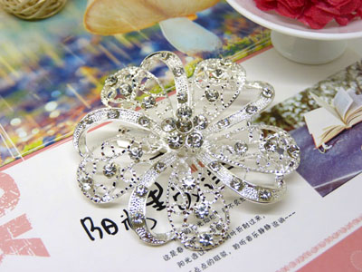 韩国时尚水钻雪花胸针女 韩国水晶胸花别针衣服配饰 -34号B2-1-5-6