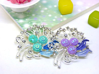 可爱韩版水钻丝巾扣水晶蝴蝶结胸针女别针胸花别针披肩扣 -33号B2-1-5-6