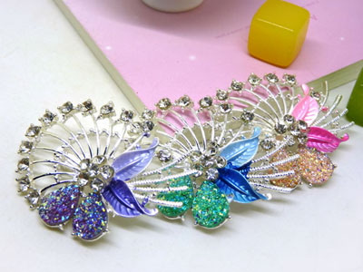 可爱韩版水钻丝巾扣水晶蝴蝶结胸针女别针胸花别针披肩扣 -33号B2-1-5-6