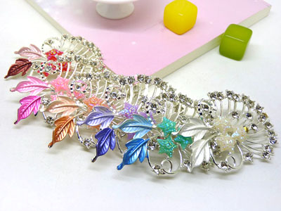 可爱韩版水钻丝巾扣水晶蝴蝶结胸针女别针胸花别针披肩扣 -33号B2-1-5-6