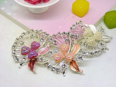 可爱韩版水钻丝巾扣水晶蝴蝶结胸针女别针胸花别针披肩扣 -33号B2-1-5-6