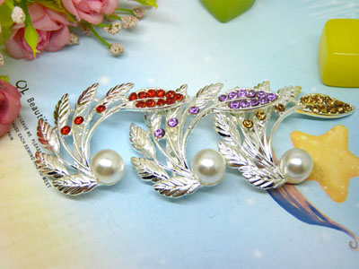 母亲新年礼物天然珍珠水晶复古胸花时尚凤尾胸针欧美大牌饰  -29号B2-1-5-6