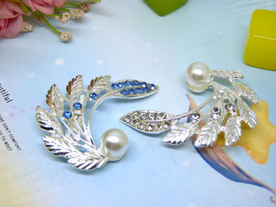 母亲新年礼物天然珍珠水晶复古胸花时尚凤尾胸针欧美大牌饰  -29号B2-1-5-6