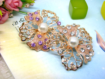 手工定制时尚银色百搭花朵夸张天然贝壳珍珠胸针欧美饰品 -29号B2-1-5-6