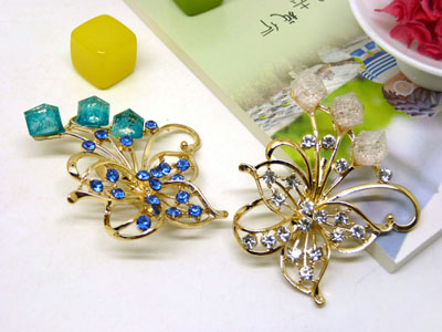 韩版花朵珍珠胸针胸花女高档领针别针玫瑰金饰品配饰丝巾扣 -27号 B2-1-5-6