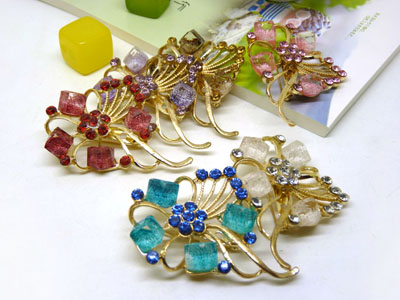 韩版花朵珍珠胸针胸花女高档领针别针玫瑰金饰品配饰丝巾扣 -27号 B2-1-5-6