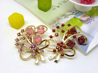 韩版花朵珍珠胸针胸花女高档领针别针玫瑰金饰品配饰丝巾扣 -27号 B2-1-5-6