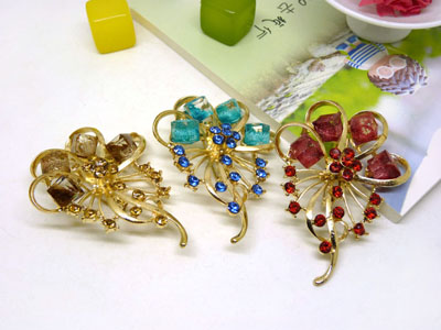 韩版花朵珍珠胸针胸花女高档领针别针玫瑰金饰品配饰丝巾扣 -27号 B2-1-5-6