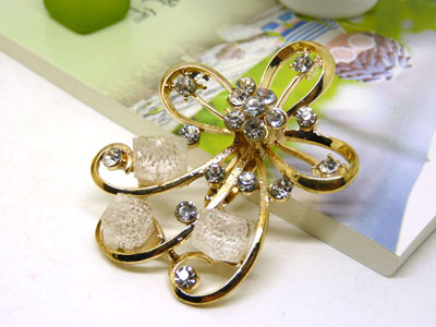 韩版花朵珍珠胸针胸花女高档领针别针玫瑰金饰品配饰丝巾扣 -27号 B2-1-5-6