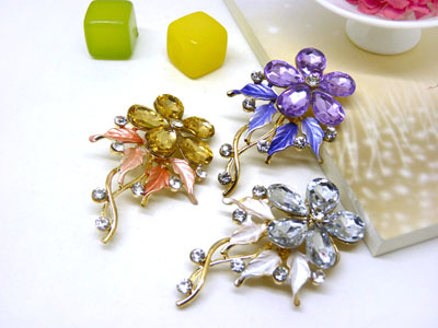 新款正品高档西装配饰女性胸花水钻花朵胸针韩版别针 -24号B2-1-5-6