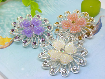 新款韩国饰品韩版紫荆花胸花水晶镶钻别针时尚女胸针 -22号B2-1-5-6