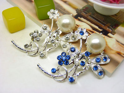韩国进口胸花饰品复古珍珠微镶水钻装饰花朵胸针女别针 -21号 C5-2-3