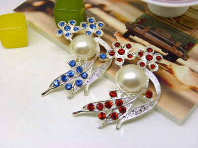 韩国进口胸花饰品复古珍珠微镶水钻装饰花朵胸针女别针 -21号 C5-2-3