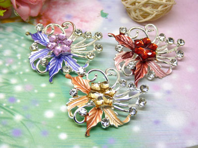 女花瓣水晶高档花朵胸花 韩版时尚个性胸针 精品水钻配饰 -18号B2-1-5-6