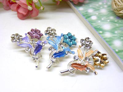 女花瓣水晶高档花朵胸花 韩版时尚个性胸针 精品水钻配饰 -18号B2-1-5-6