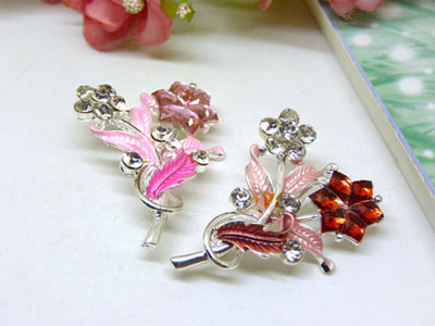 女花瓣水晶高档花朵胸花 韩版时尚个性胸针 精品水钻配饰 -18号B2-1-5-6