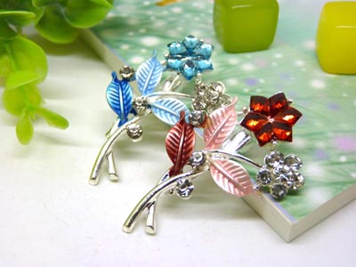 女花瓣水晶高档花朵胸花 韩版时尚个性胸针 精品水钻配饰 -18号B2-1-5-6